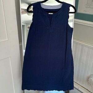Vineyard Vines Seersucker Scallop Dress